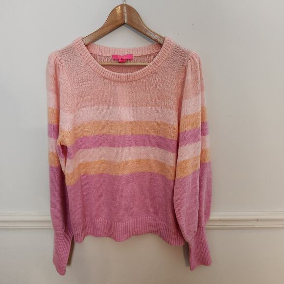 Lilly Pulitzer Sweaters - New Lilly Pulitzer Ritza Sweater Size Large Womens Lilac Rose Marled Stripe
